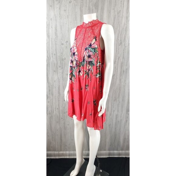 Free People Mini Dress Marsha Floral Lace - Picture 2 of 7